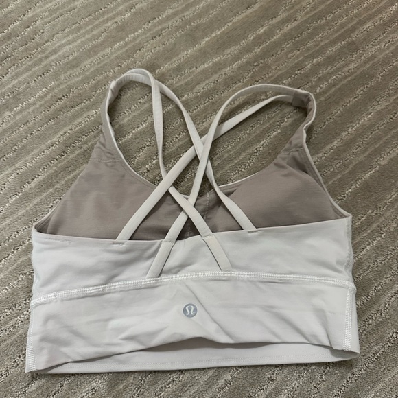 Lululemon Women's White Longline Energy Bra - Picture 2 of 4